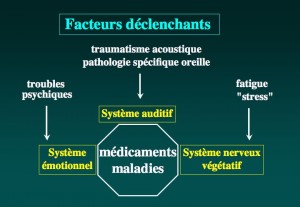 Facteurs déclenchants des acouphènes Schéma: Origine